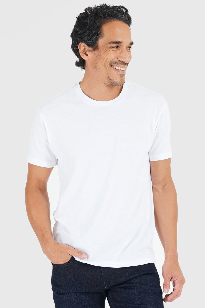 Faire,True Classic, True Classic White Short Sleeve Tee, White, Large-42-TagL