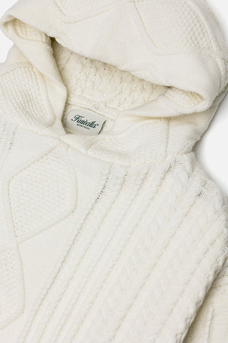 Wholesale,Kuwalla, Kuwalla Light Cream Cable Hoodie, Cream, Extra Extra Large-54-TagXXL