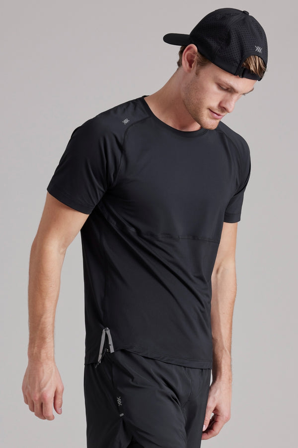 Rhone Black UPF 50+ All-way Stretch Athletic T-Shirt