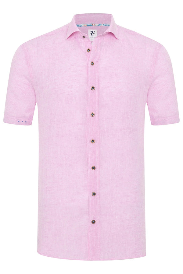 R2 Amsterdam Light Pink Linen Shirt