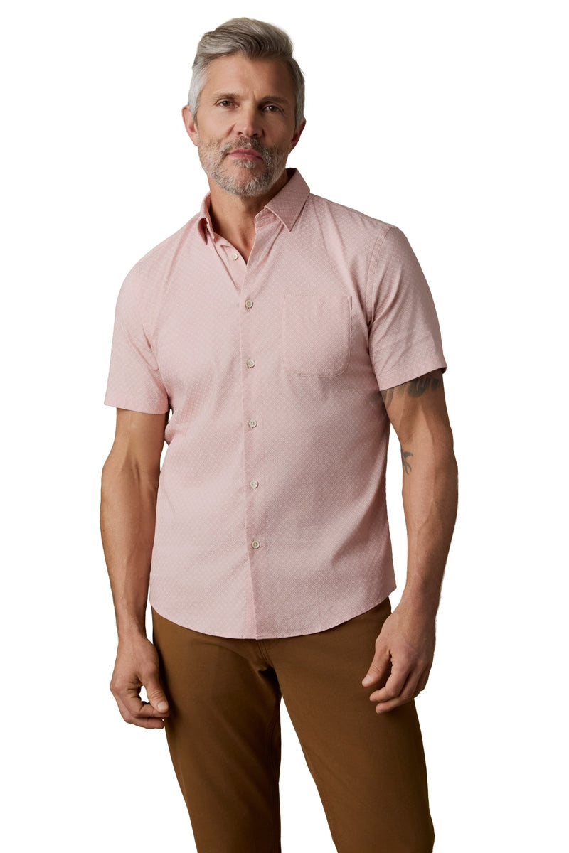 Wholesale,Faherty, Faherty Rose Petal Tile Print Shirt, Pink, Small-40-TagSMedium-43-TagMLarge-46-TagLExtra Large-49-TagXLExtra Extra Large-52-TagXXL