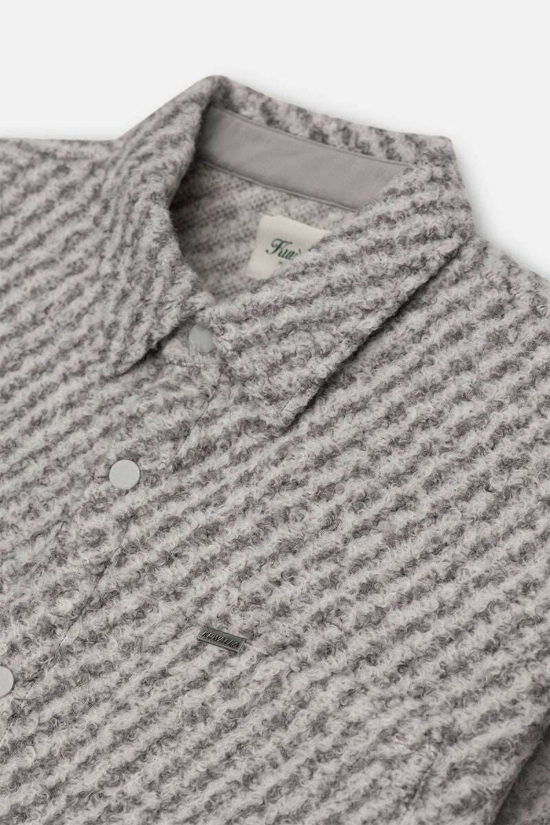 Wholesale,Kuwalla, Kuwalla Grey Jacquard Pattern Rugged Shacket, Grey, Small-42-TagSMedium-44-TagMLarge-46-TagLExtra Large-48-TagXLExtra Extra Large-50-TagXXL