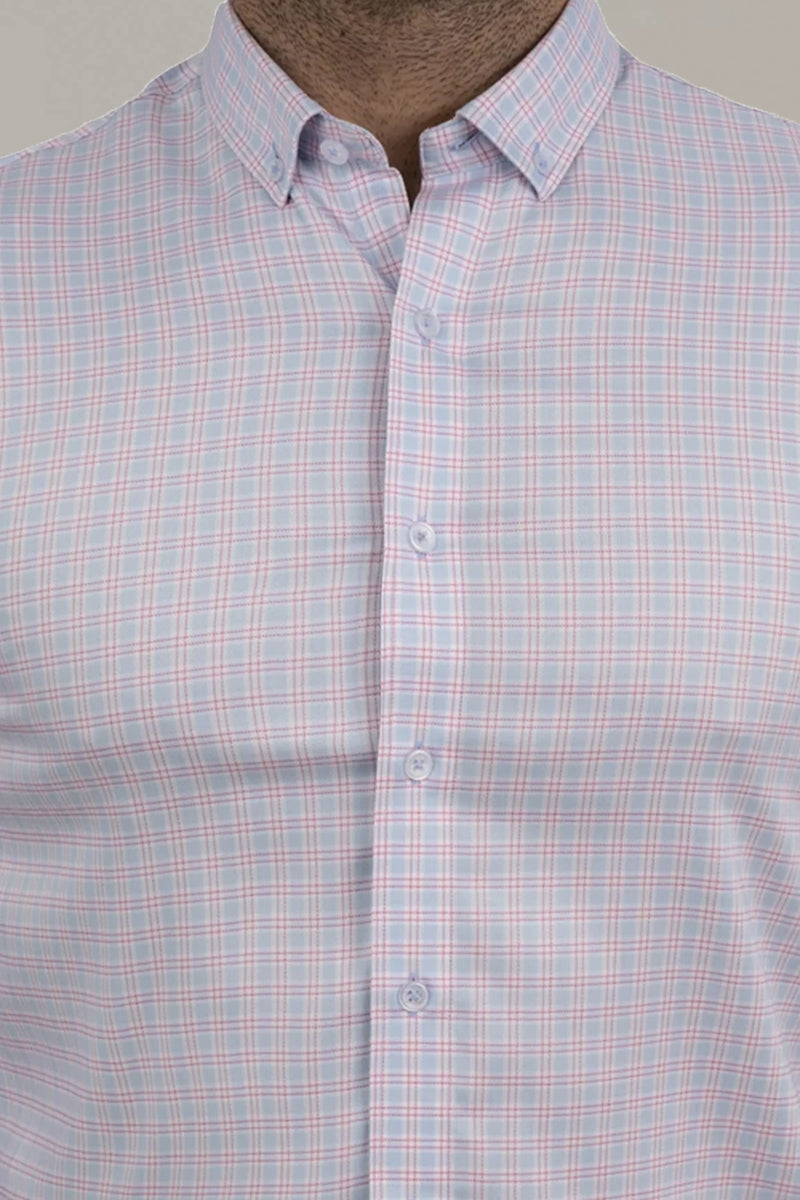 Wholesale,Twillory, Twillory Blue/Red Windowpane Untuckable Shirt, Blue, Small-40-TagSMedium-43-TagM