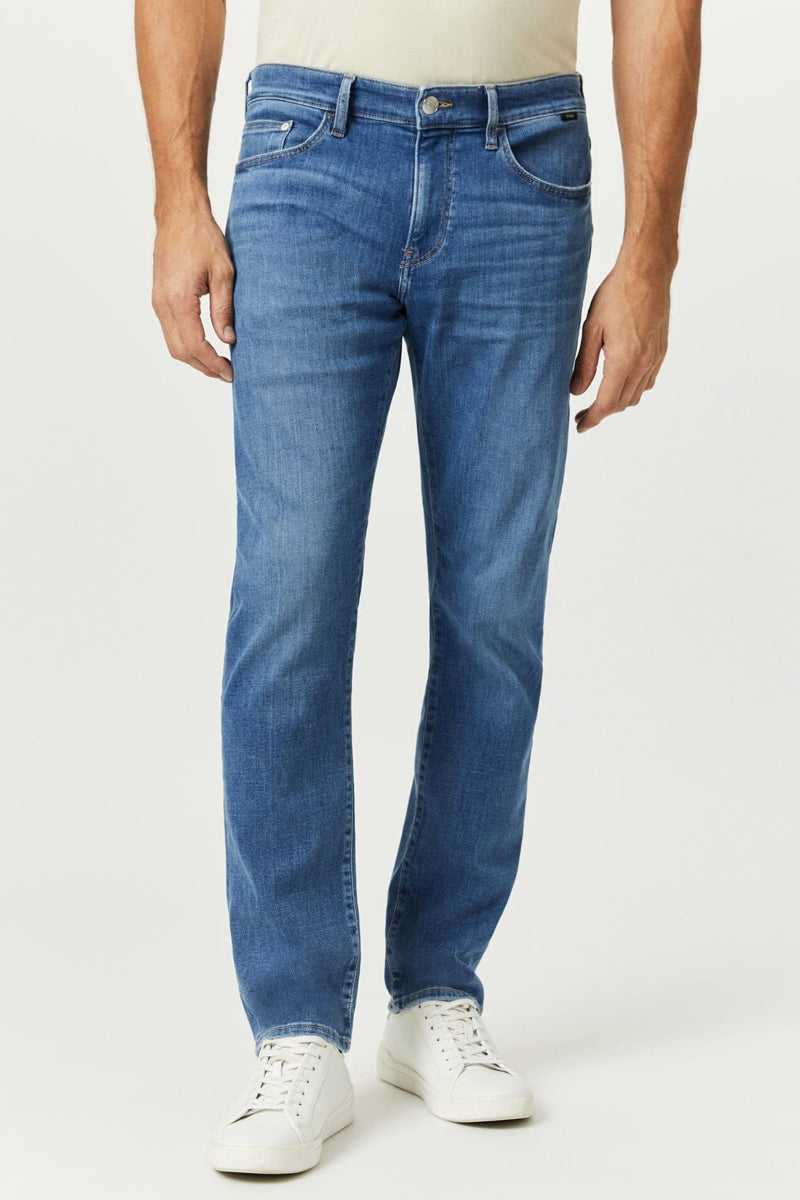 Wholesale,Mavi, Mavi Blue Mid Brushed Zach Straight Leg Jeans, Blue, 34W-32L-Tag34
