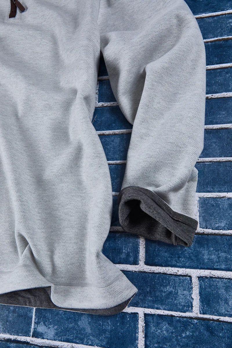 Wholesale,Nicoby Age of Wisdom, Nicoby Age of Wisdom Light Grey Herringbone Qtr Zip Pullover, Grey, Extra Large-49-TagXL