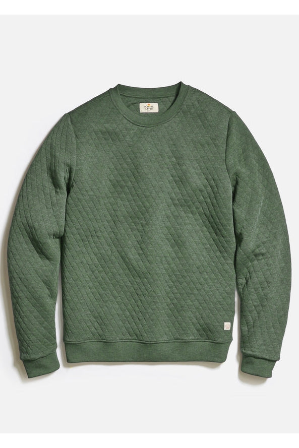 Wholesale,Marine Layer, Marine Layer Olive Corbet Quilted Sweatshirt, Green, Large-45-TagL