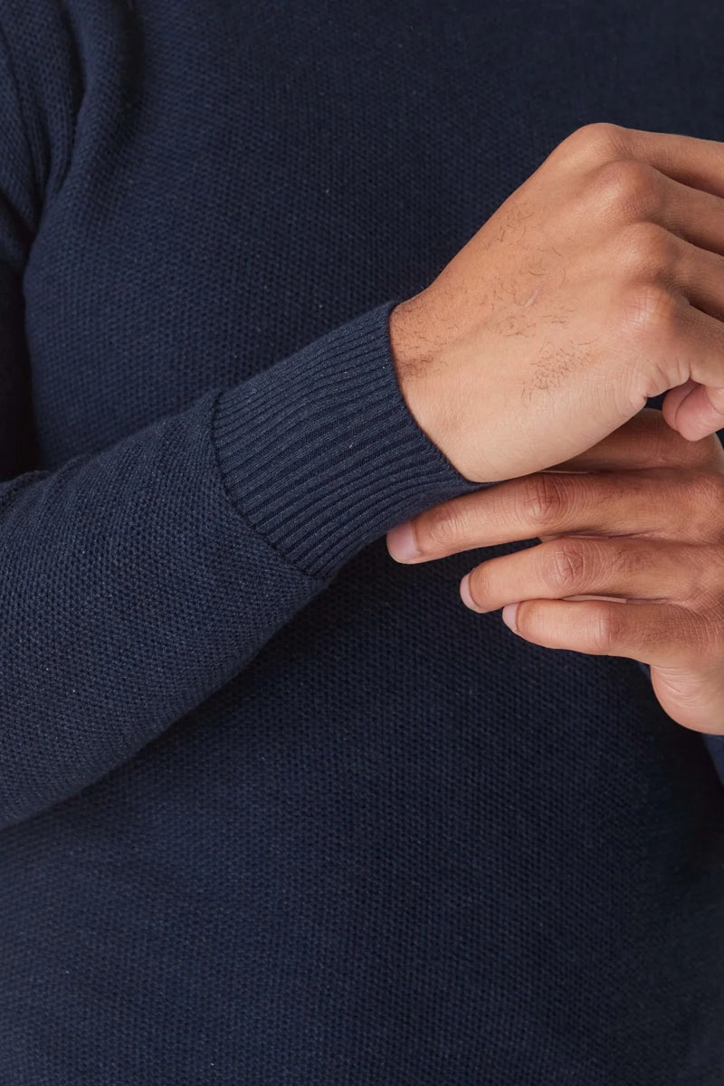 Faire,True Classic, True Classic Heather Navy Pique Crew Sweater, Blue, Extra Large-44-TagXLExtra Extra Large-48-TagXXLSmall-36-TagSLarge-40-TagLMedium-38-TagM