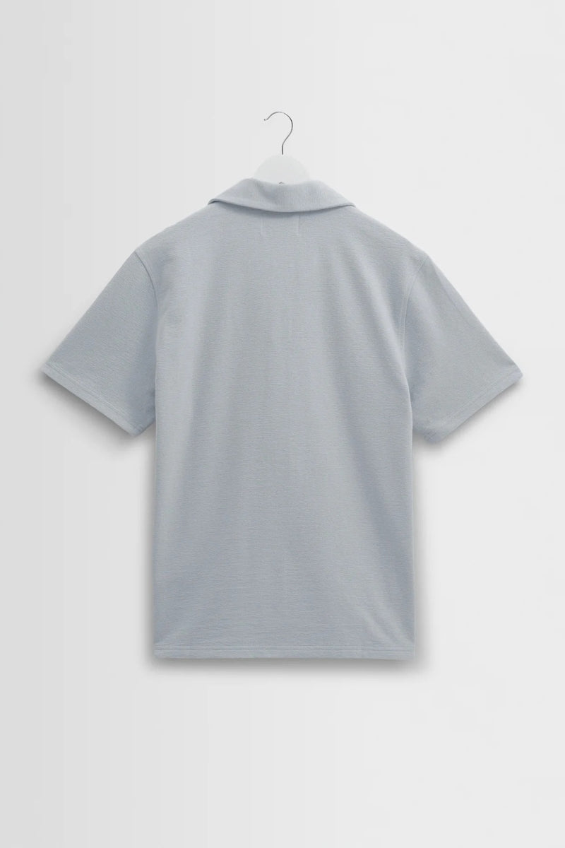 Wholesale,Wax London, Wax London Blue Textured Organic Cotton Polo, Blue, Extra Large-47-TagXL