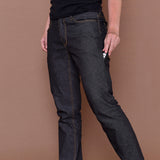 PROFI Black with Yellow Stitch Slim Low-rise Functional Jeans