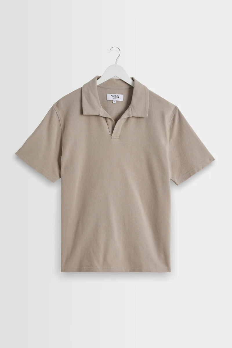 Wholesale,Wax London, Wax London Clay Textured Organic Cotton Polo, Tan, Medium-43-TagMLarge-45-TagLExtra Large-47-TagXL