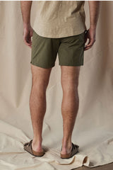 The Normal Brand Olive Tri-blend Woven 7" Shorts