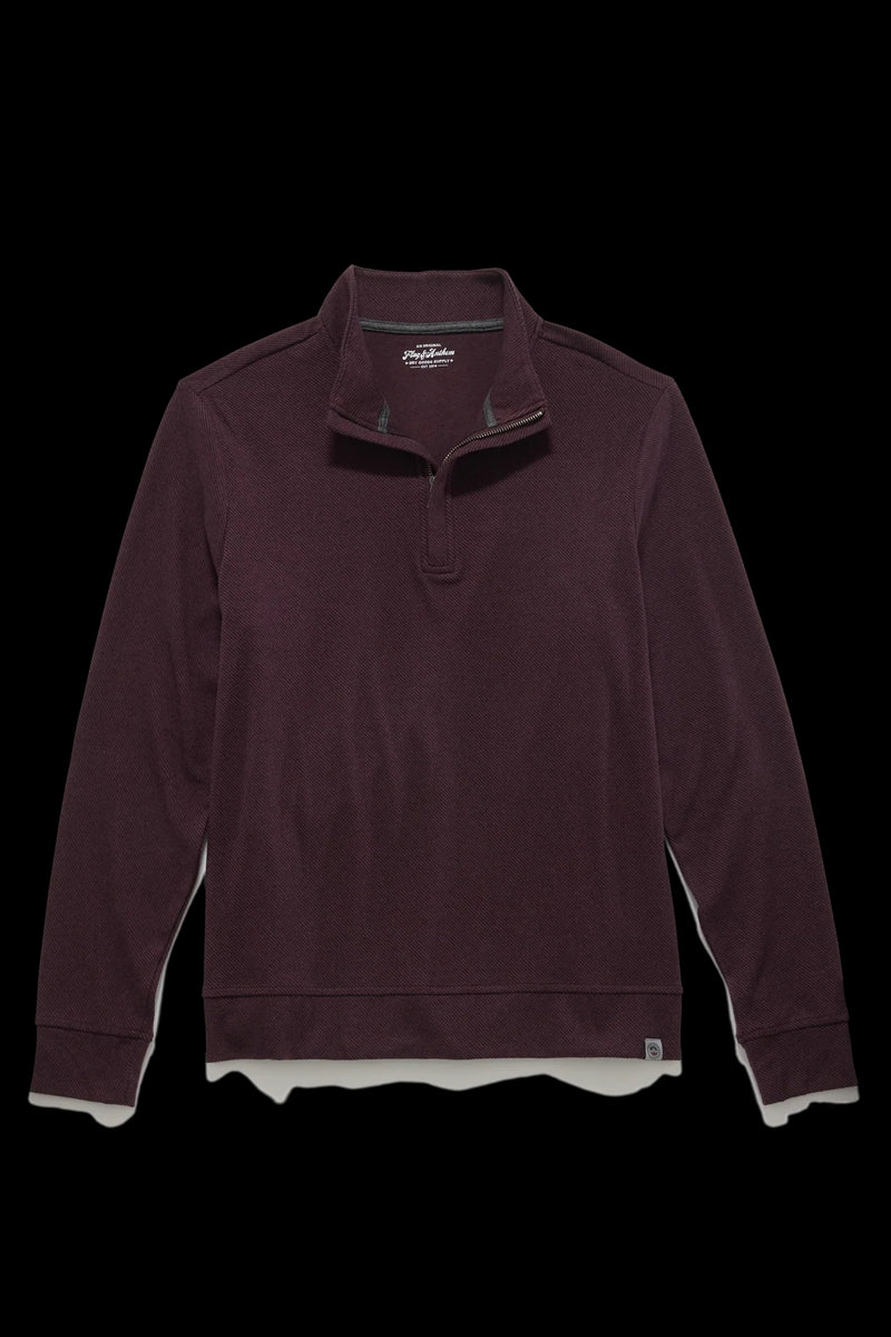 Wholesale,Flag & Anthem, Flag & Anthem Maroon Twill Knit Mock Qtr Zip, Red, Medium-43-TagMLarge-46-TagLExtra Large-49-TagXLExtra Extra Large-52-TagXXLSmall-40-TagS