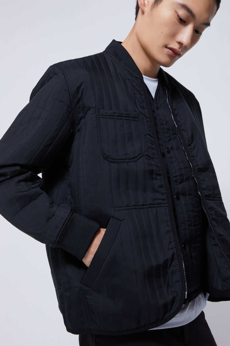 Direct From Brand,FYNE, FYNE Black Water-proof Liner Zipper Jacket, Black, Large-46-TagL