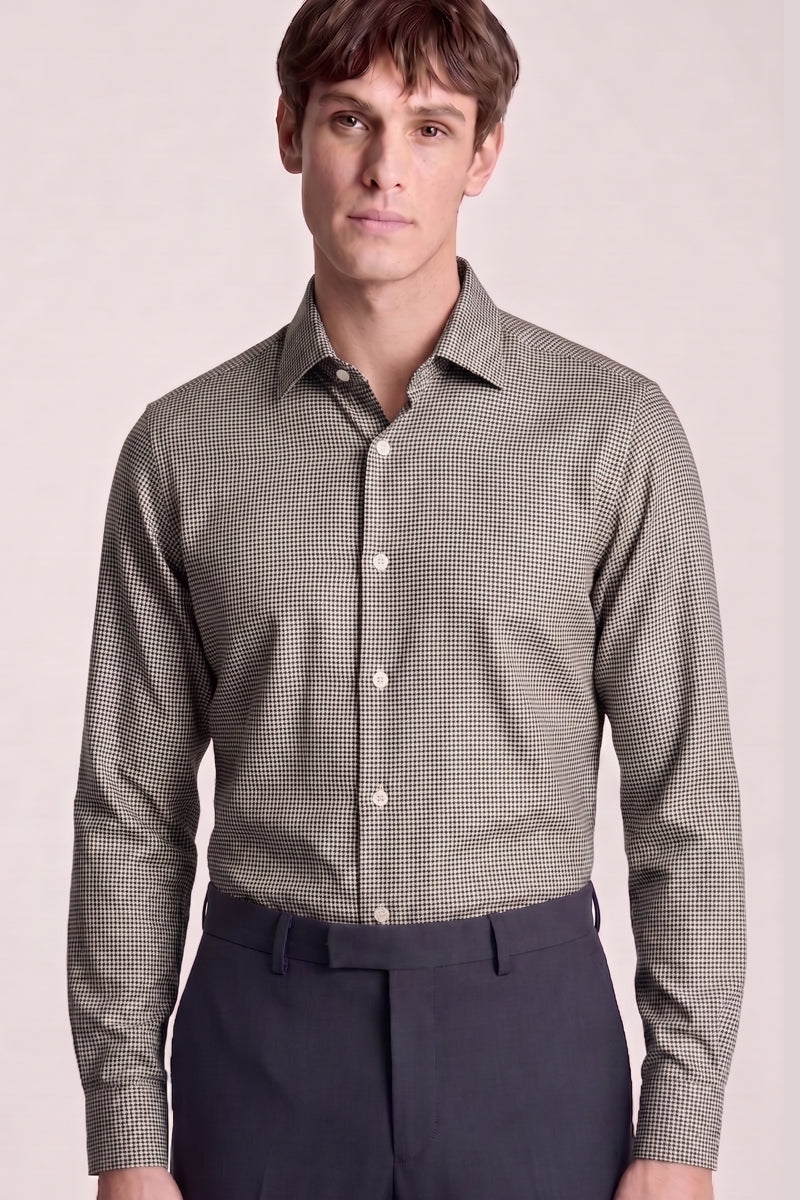Wholesale,Tahari, Tahari Black Houndstooth Performance Stretch Shirt, Black, Small-43-TagSMedium-45-TagMLarge-47-TagLExtra Large-49-TagXLExtra Extra Large-51-TagXXL