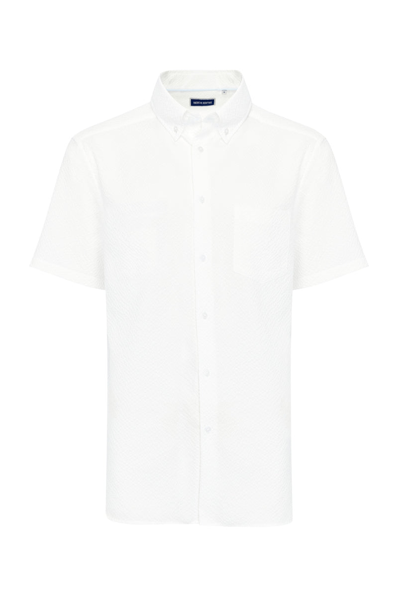 Wholesale,American Heritage, American Heritage White Seersucker Stretch Shirt, White, Medium-46-TagM