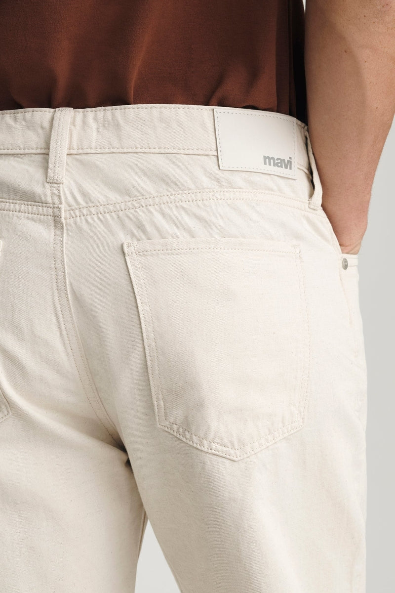Wholesale,Mavi, Mavi Ecru Linen Denim Marlon Modern Straight Leg Jeans, Cream, 32W-30L-Tag32