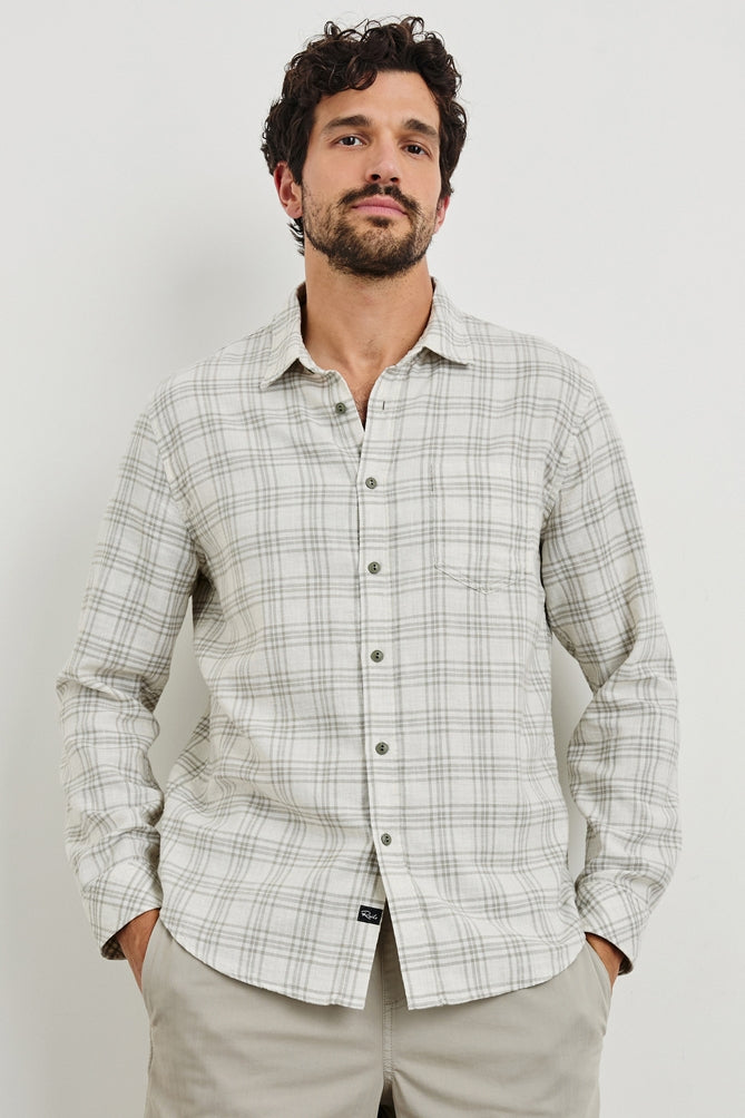 Wholesale,Rails, Rails Cream/Sage Ultra-soft Plaid Shirt, Cream, Medium-44-TagMLarge-46-TagLExtra Large-49-TagXLExtra Extra Large-52-TagXXL
