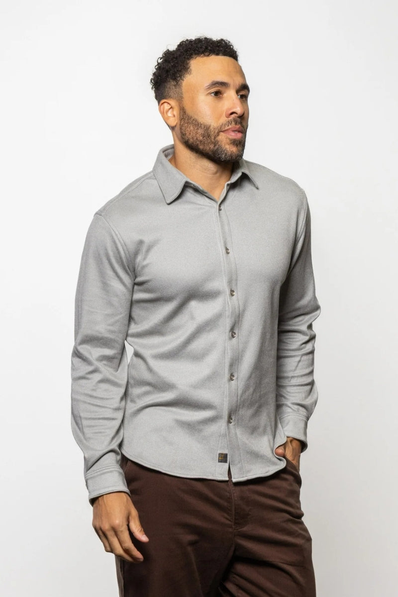 Wholesale,Mason Cruz, Mason Cruz Grey Knit Button Up Shirt, Grey, Small-41-TagSMedium-43-TagMLarge-45-TagLExtra Large-48-TagXLExtra Extra Large-50-TagXXL