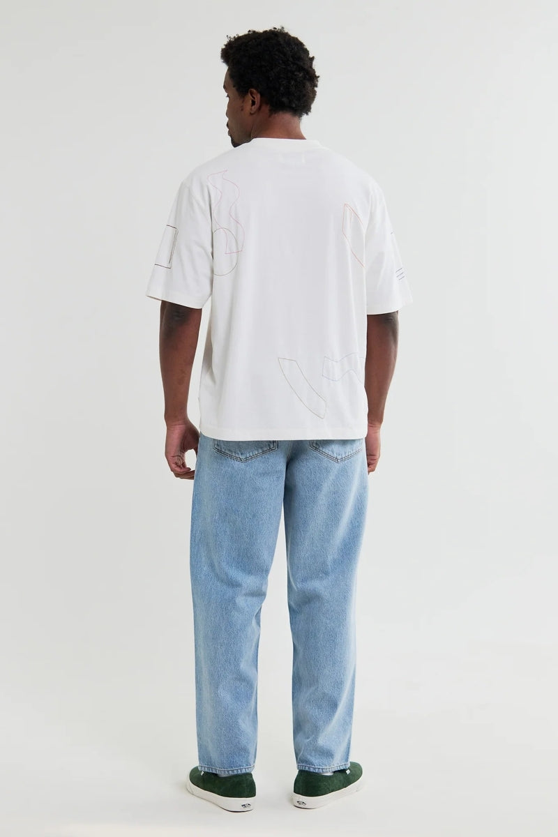 Wholesale,Wax London, Wax London Ecru Organic Cotton Embroidered Shapes T-Shirt, Cream, Small-44-TagSMedium-46-TagMLarge-48-TagLExtra Large-50-TagXLExtra Extra Large-52-TagXXL