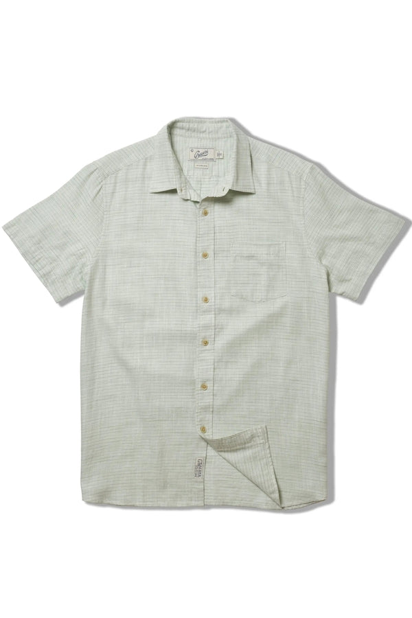 Grayers Green Stripe Slub Cotton Yarn Dyed Shirt