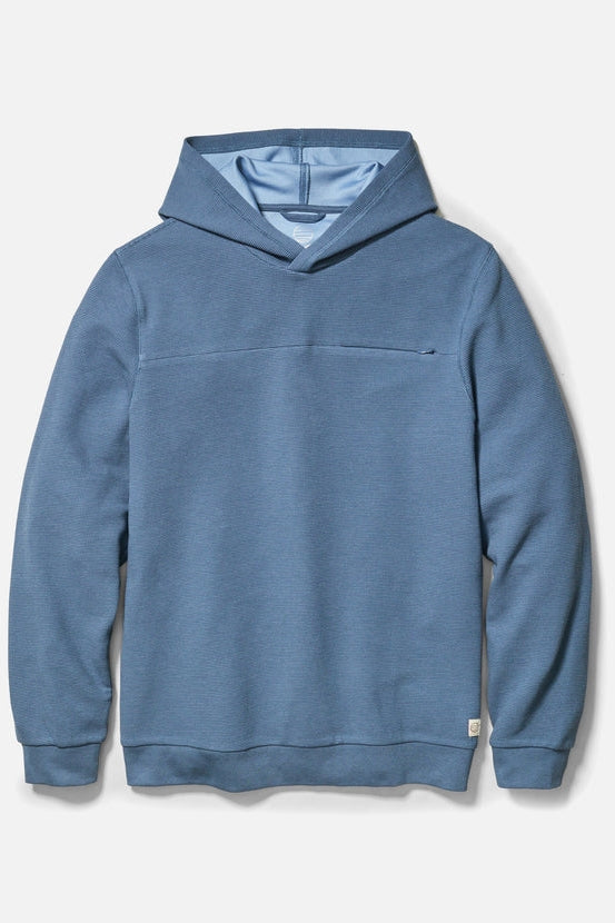 Wholesale,Marine Layer, Marine Layer Blue Waffle Hoodie with Hidden Chest Pocket, Blue, Large-44-TagL