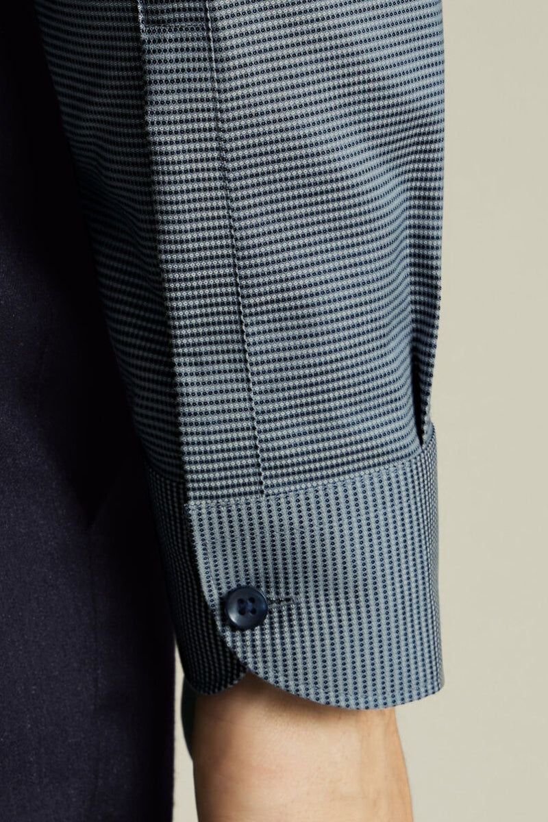 Wholesale,Charles Tyrwhitt, Charles Tyrwhitt Charcoal Stretch Circle Texture Shirt, Grey, Small-40-Tag15Medium-44-Tag16
