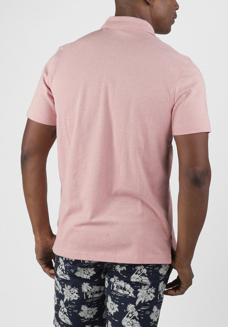 Brand Partner,Tailor Vintage, Tailor Vintage Dusty Rose Airotec Birdseye Pique Polo, Pink, Medium-42-TagMLarge-44-TagLExtra Large-48-TagXLExtra Extra Large-52-TagXXLSmall-38-TagS