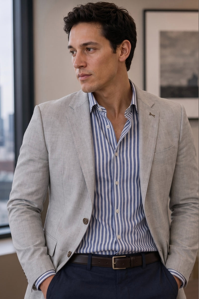 Wholesale,Luchiano Visconti, Luchiano Visconti Stone Performance Stretch Blazer, Grey, Small-38-Tag38Medium-40-Tag40Large-42-Tag42Large-44-Tag44Extra Large-46-Tag46Extra Small-36-Tag36