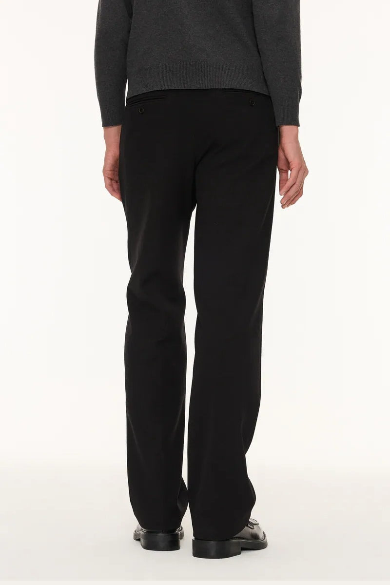 Direct From Brand,FYNE, FYNE Black Wool-like Four-Way Stretch Suit Pants, Black, 34W-29L-TagM36W-29L-TagL