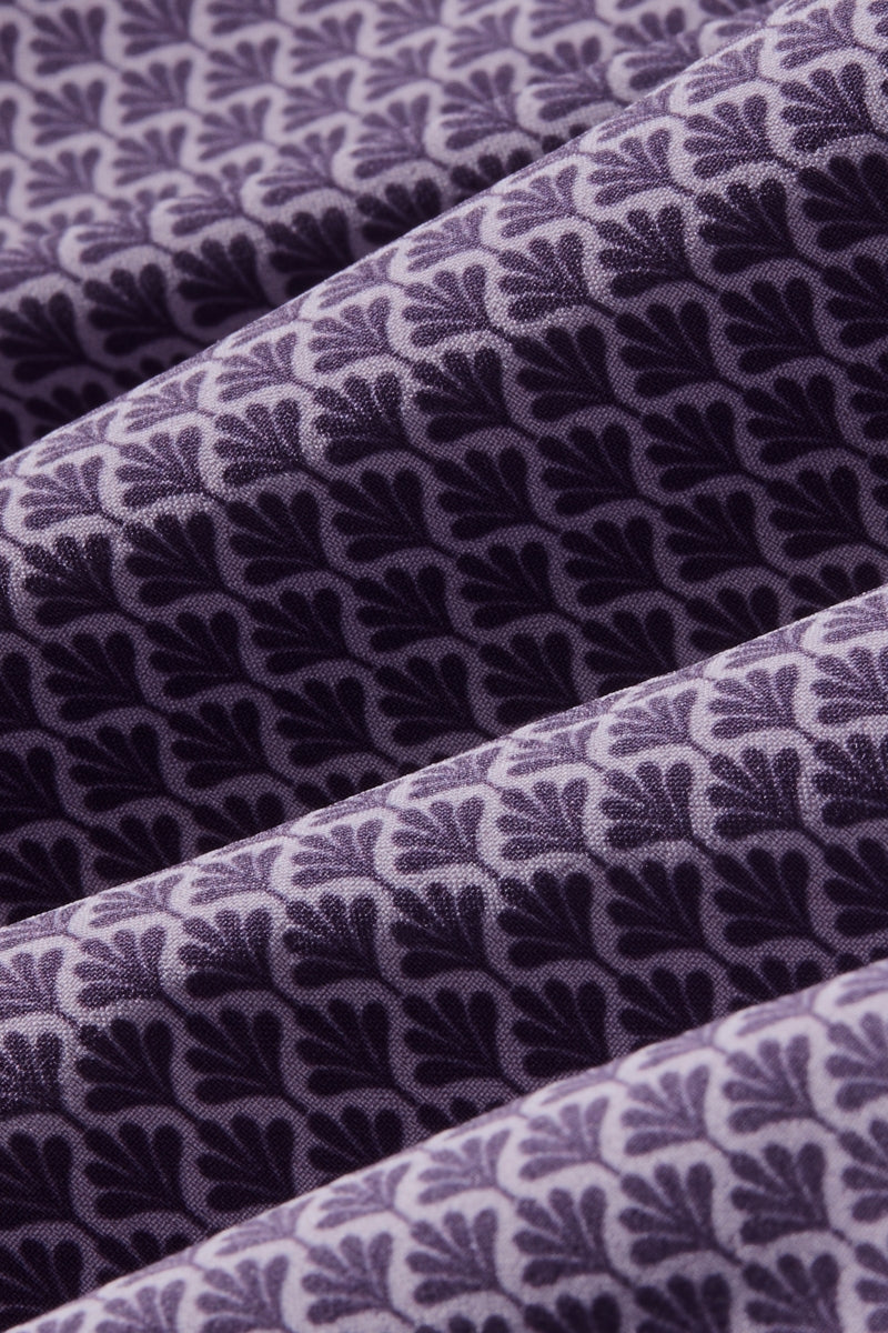 Wholesale,Mizzen + Main, Mizzen + Main Purple Palm Print Trim Shirt, Purple, Medium-43-TagMExtra Large-48-TagXLLarge-46-TagL