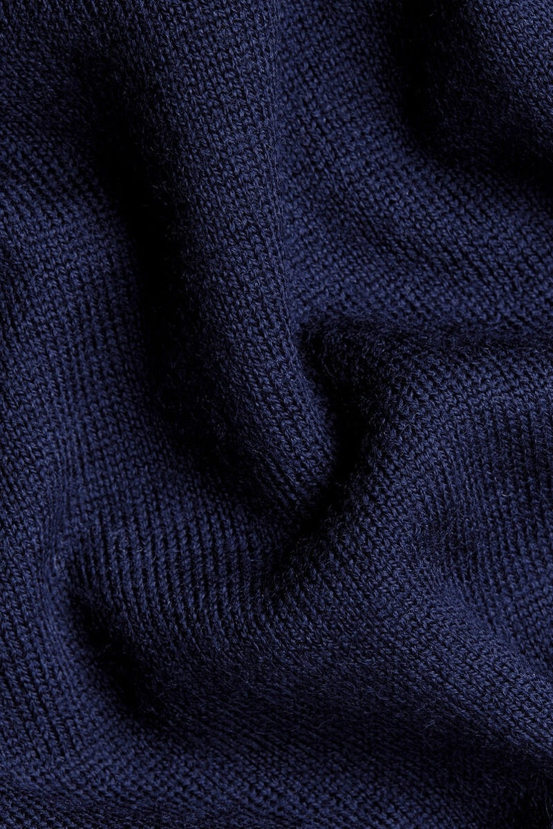 Wholesale,Charles Tyrwhitt, Charles Tyrwhitt Navy Pure Merino Wool Button Neck Pullover, Blue, Extra Large-48-TagXL