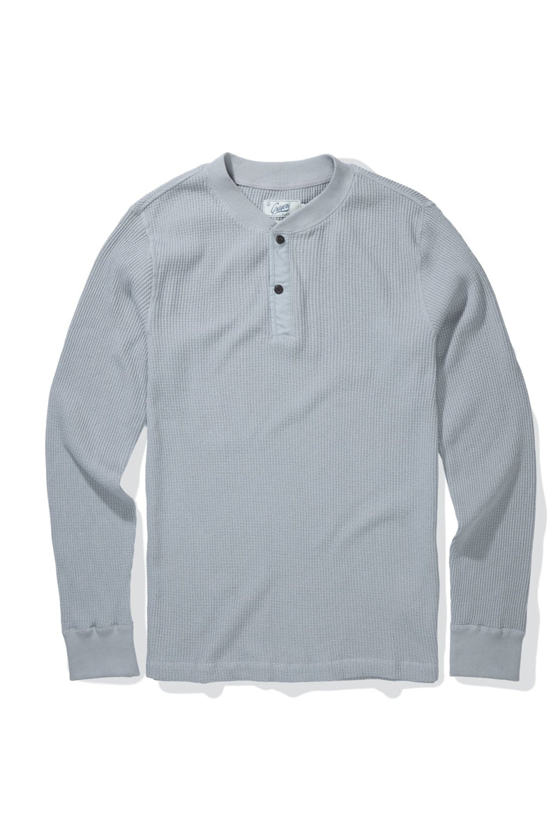 Faire,Grayers, Grayers Grey Hefty Waffle Knit Stretch Henley, Grey, Medium-44-TagM