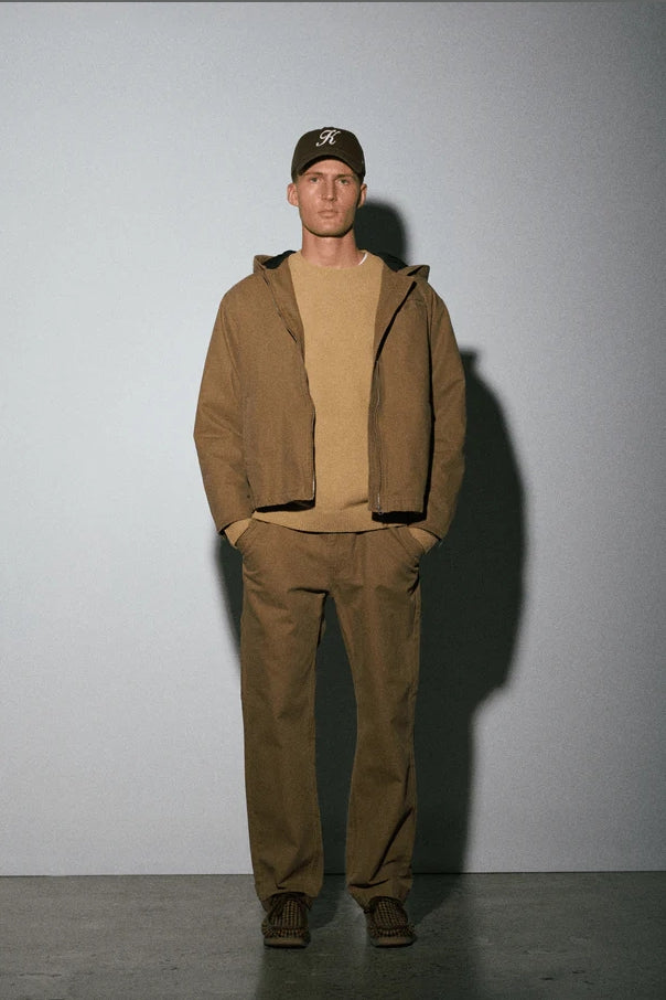 Wholesale,Kuwalla, Kuwalla Tan Ribbed Collar Textured Knit Crewneck Sweater, Tan, Small-42-TagSMedium-44-TagMLarge-46-TagLExtra Large-48-TagXL