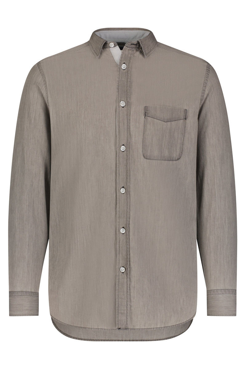 Wholesale,American Heritage, American Heritage Ash Grey Tencel Shirt, Grey, Large-46-TagL