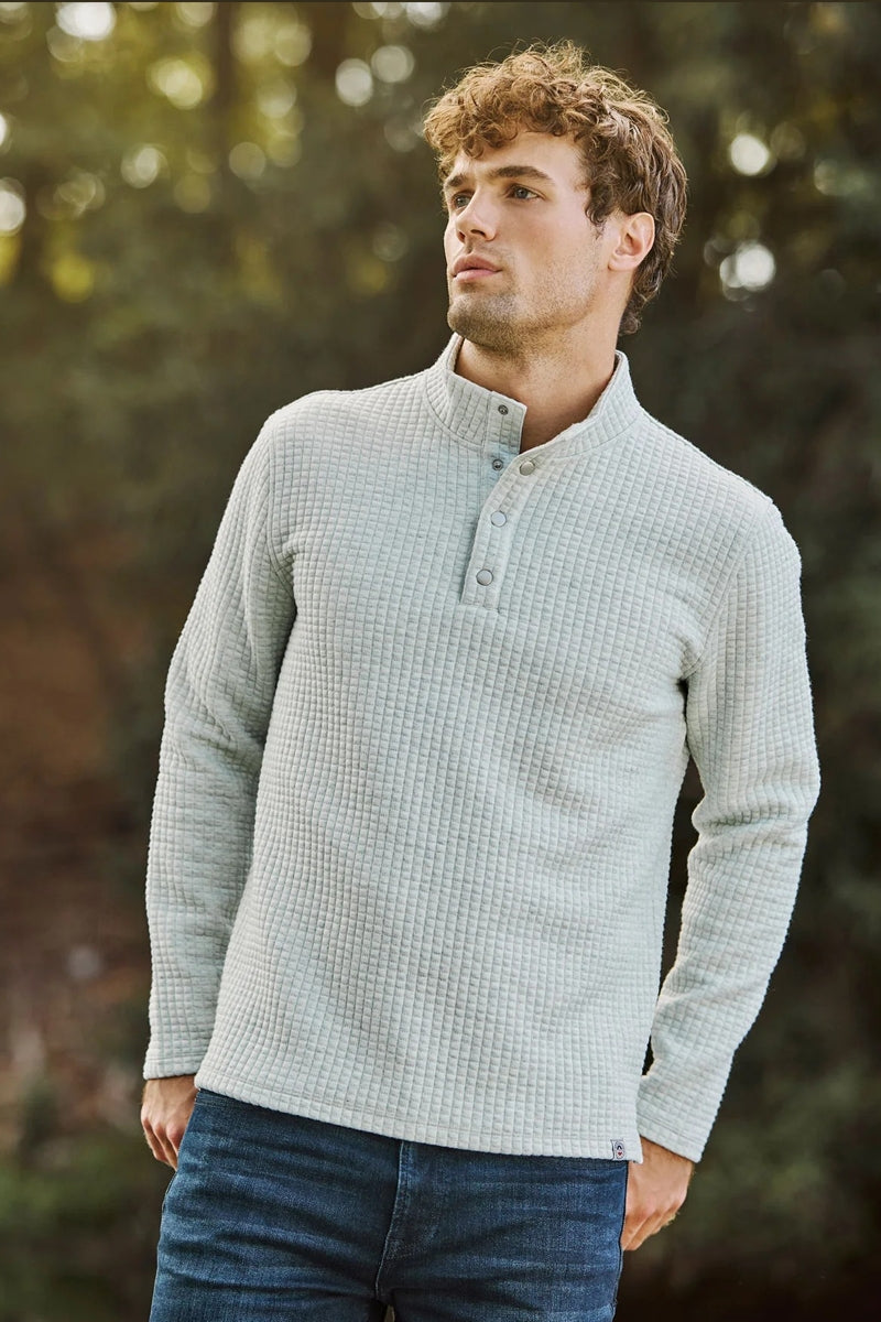 Other,Flag & Anthem, Flag & Anthem Light Grey Heather Quilted 1/4 Snap Pullover, Grey, Large-48-TagL