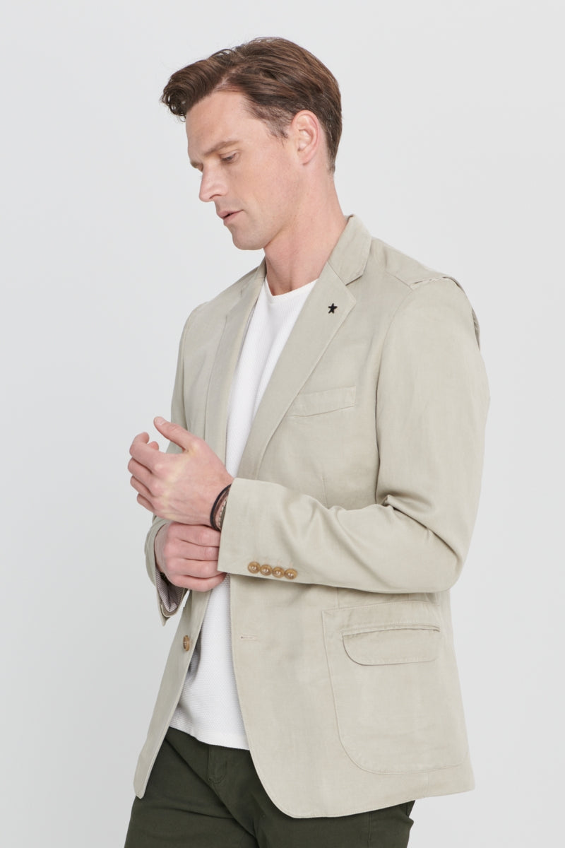 Wholesale,Altinyildiz Classics, Altinyildiz Classics Beige Linen/Tencel Blend Slim Fit Suit, Tan, Extra Large-46-Tag56