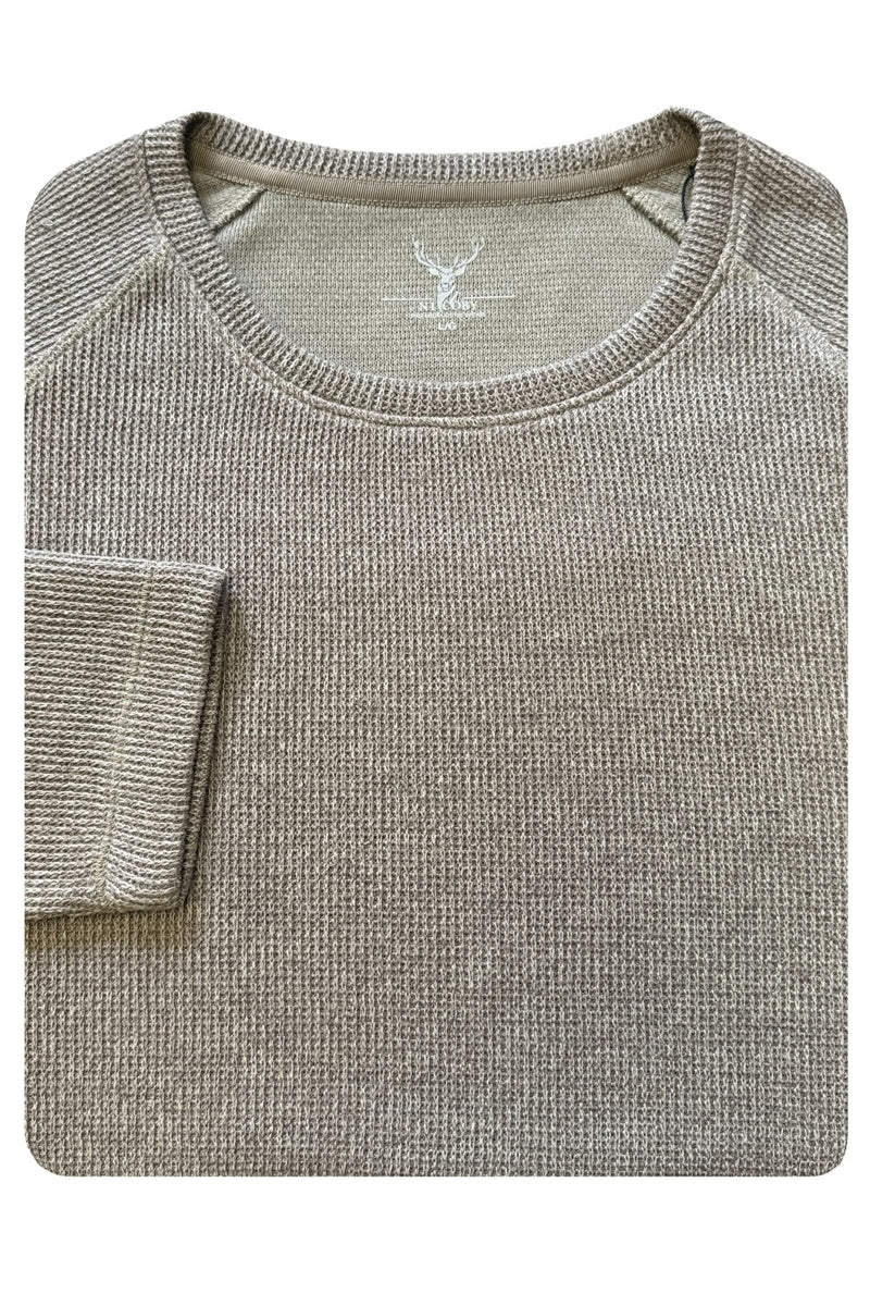 Wholesale,Nicoby Age of Wisdom, Nicoby Age of Wisdom Taupe Textured Raglan Sleeve Crewneck, Tan, Extra Large-49-TagXL