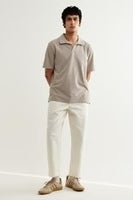 Wholesale,Wax London, Wax London Clay Textured Organic Cotton Polo, Brown, Medium-43-TagMLarge-45-TagLExtra Large-47-TagXL