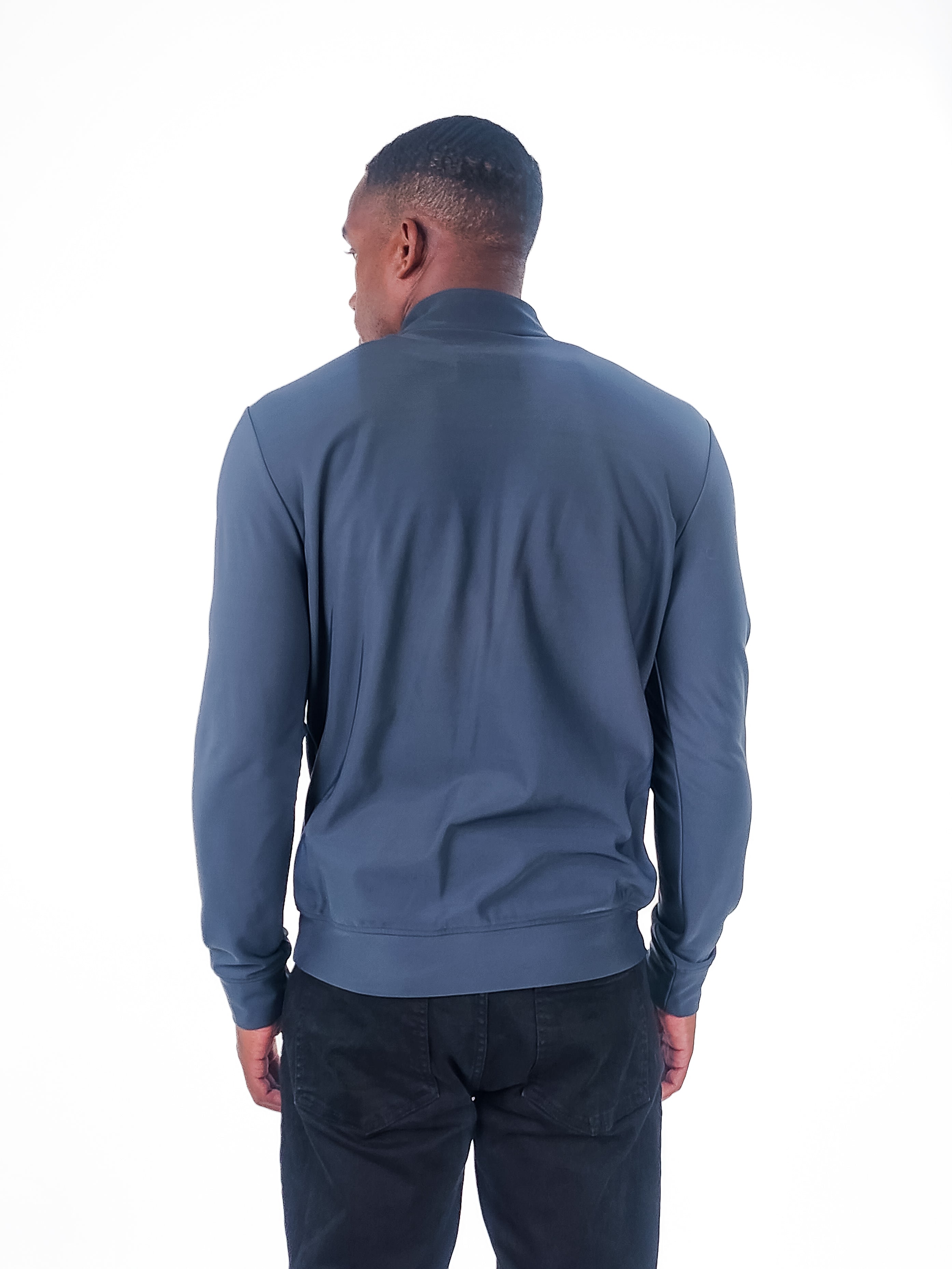 The RealReal,Castore, Castore Navy Mock Neck Half Zip Pullover Sweatshirt, Blue, Large-41-TagL