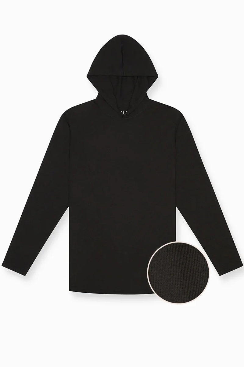 Wholesale,BYLT, BYLT Black Thermal Drop-Cut Hoodie, Black, Medium-40-TagMLarge-43-TagL