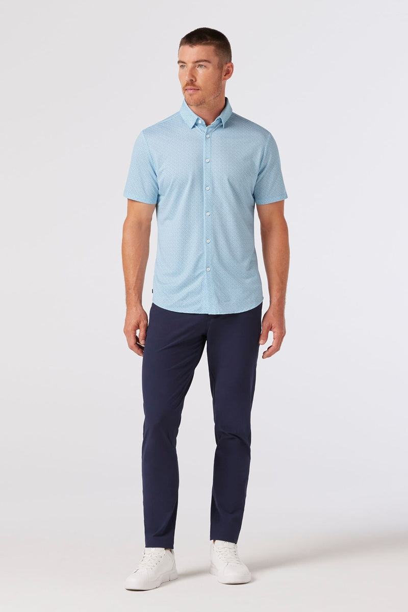 Wholesale,Mizzen + Main, Mizzen + Main Light Blue Circle Montage Classic Fit Shirt, Blue, Extra Extra Large-56-TagXXL