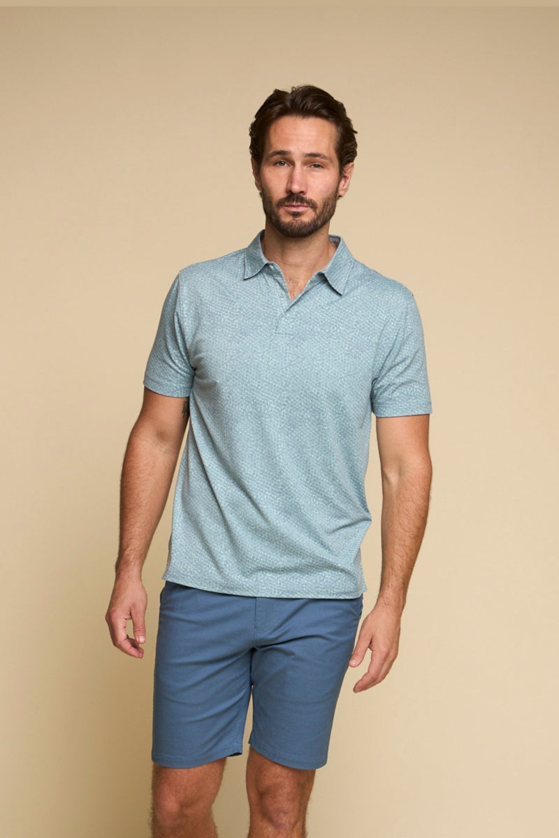 Wholesale,Fundamental Coast, Fundamental Coast Surf Blue Stripe Dot Polo, Blue, Medium-42-TagMLarge-45-TagLExtra Large-48-TagXLExtra Extra Large-51-TagXXL