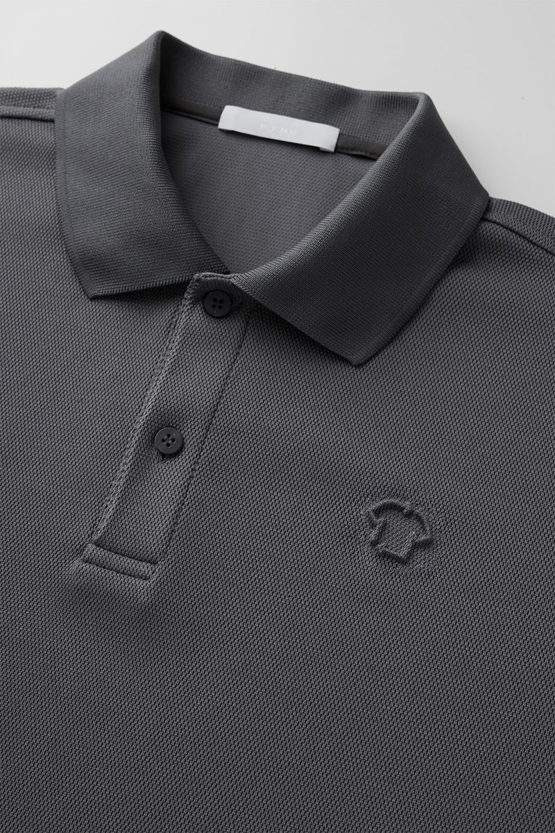 Direct From Brand,FYNE, FYNE Grey Antibacterial Performance Short Sleeve Polo, Grey, Extra Large-46-TagXL