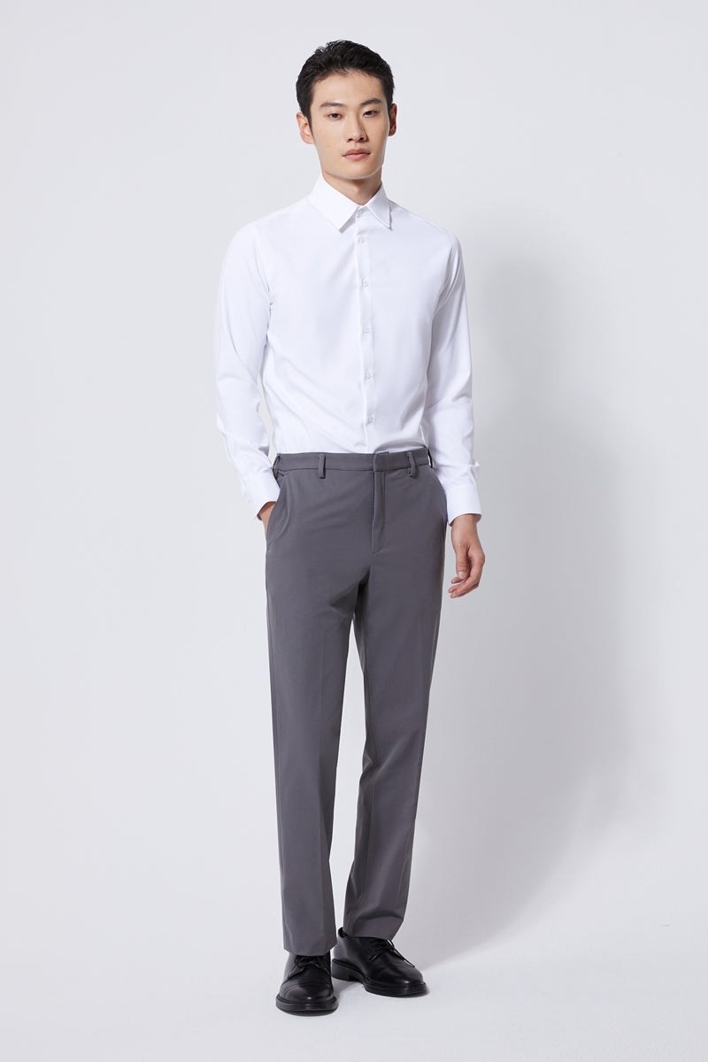 Direct From Brand,FYNE, FYNE White Anti-UV Function Long Sleeve Button Up Shirt, White, Medium-42-TagL