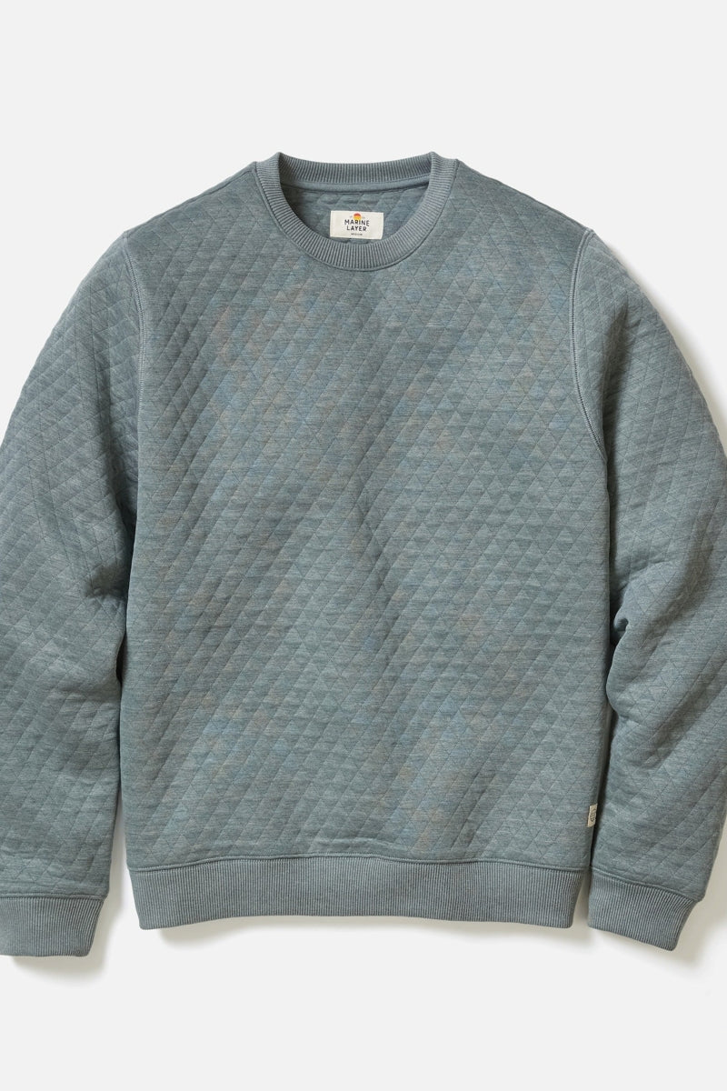 Wholesale,Marine Layer, Marine Layer Dusty Pine Corbet Quilted Sweatshirt, Green, Small-42-TagS