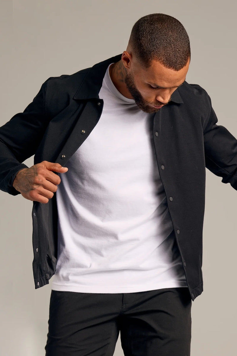 Faire,True Classic, True Classic Black Added Stretch Twill Jacket, Black, Medium-42-TagM