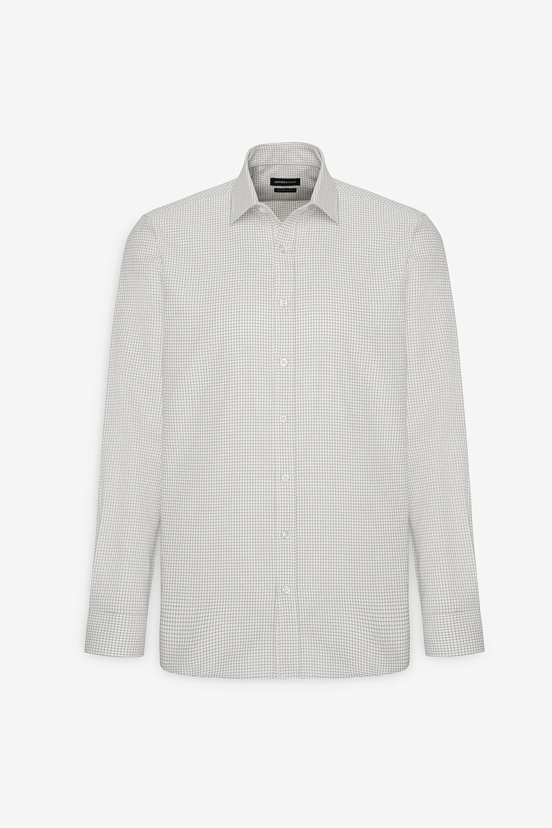 Wholesale,Altinyildiz Classics, Altinyildiz Classics Beige/White Plaid Seersucker Patterned Slim Fit Shirt, Tan, Small-38-TagSMedium-41-TagMLarge-44-TagLExtra Large-47-TagXL