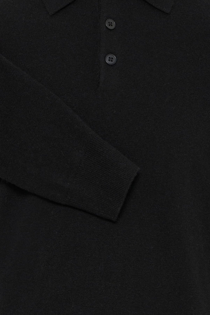 Wholesale,Casual Friday, Casual Friday Black Wool Blend Knit Polo, Black, Small-40-TagSMedium-42-TagMExtra Large-47-TagXLExtra Extra Large-49-TagXXL