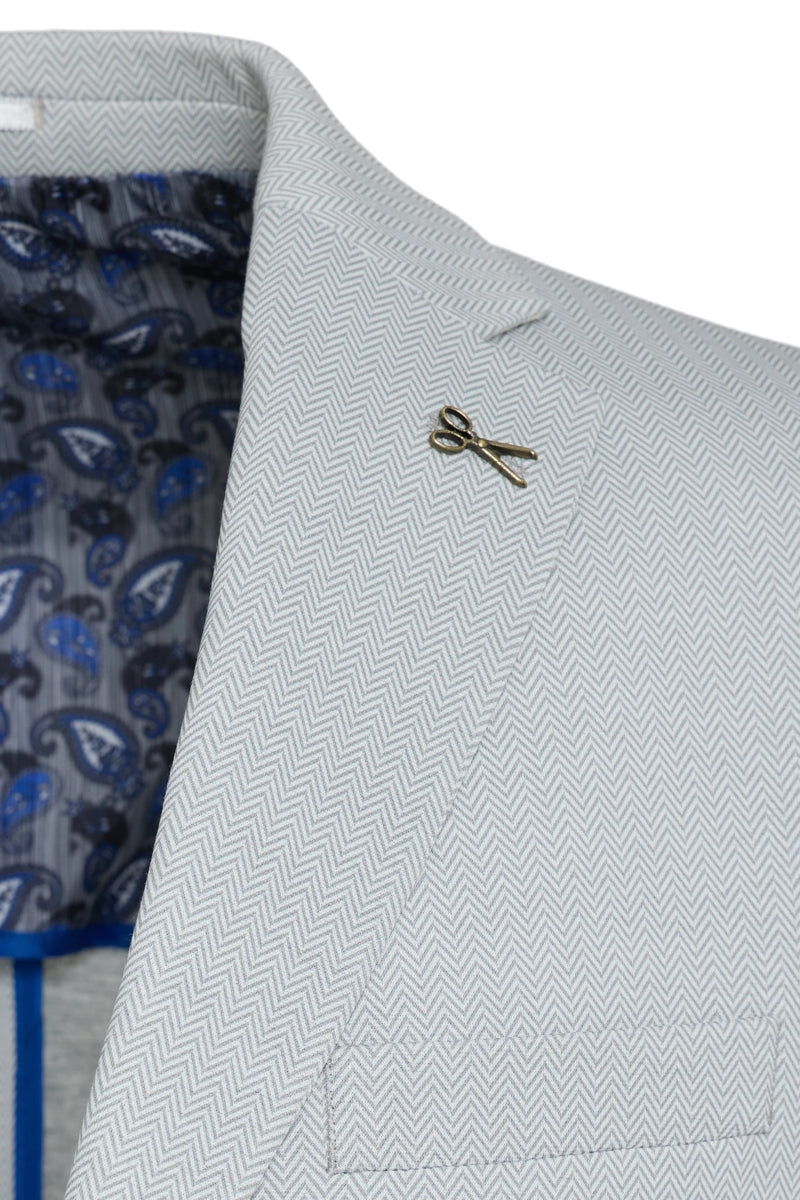 Wholesale,Luchiano Visconti, Luchiano Visconti Grey Herringbone Blazer, Grey, Small-36-Tag36Small-38-Tag38Medium-40-Tag40Large-44-Tag44Extra Large-46-Tag46