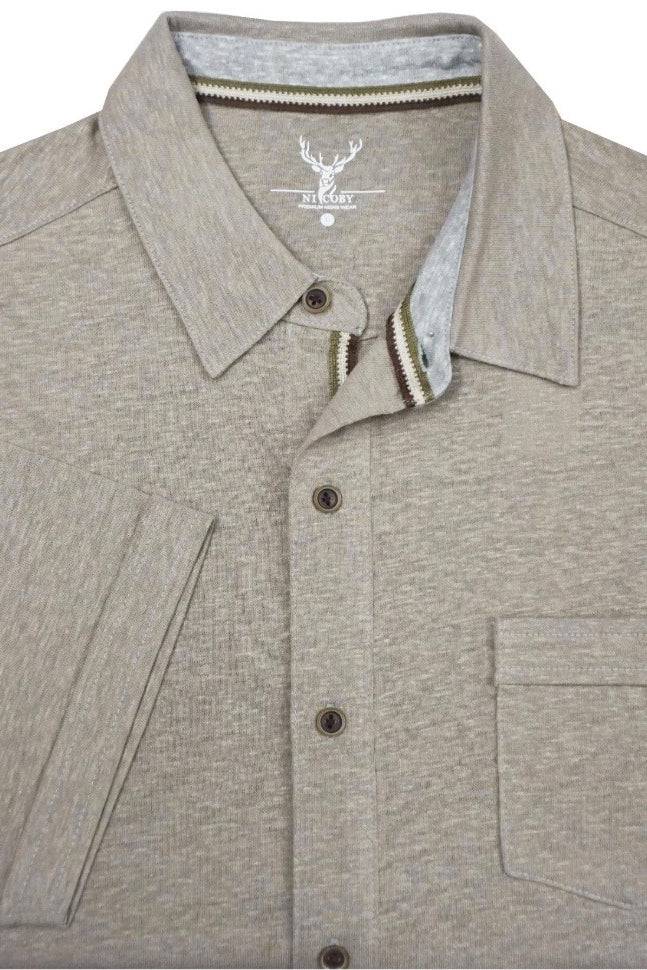 Wholesale,Nicoby Age of Wisdom, Nicoby Age of Wisdom Sand Button Front Shirt, Tan, Medium-42-TagMLarge-44-TagLExtra Large-48-TagXLExtra Extra Large-50-TagXXL
